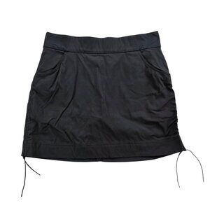 Columbia‎ Women's All Seasons Ruched Skort Black Gathered Tie Side Adjustable Lg